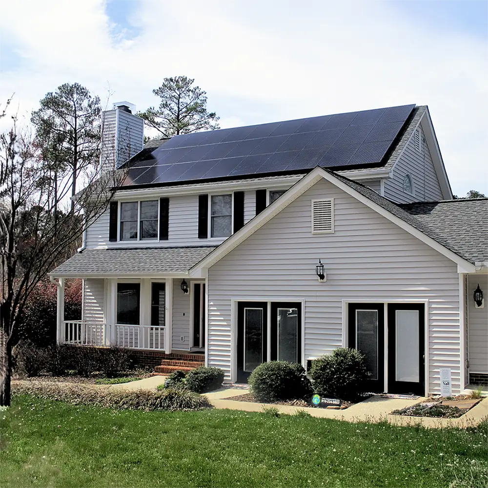 rooftop solar panels on home